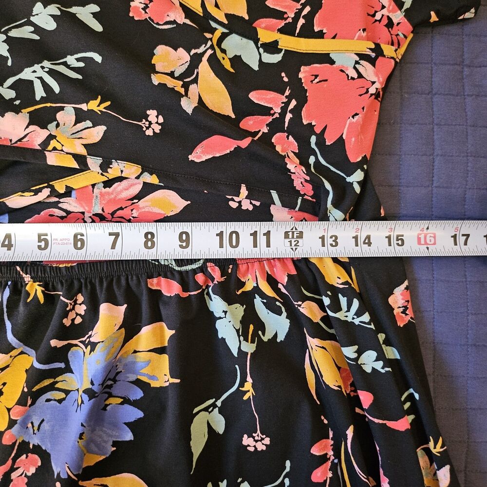 Pact Organic Cotton Fit & Flare Floral Crossback Maxi Dress  - Large - NWT - Picture 6 of 11